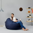 thumbnail image 3 of Big Joe Fuf Large Foam Filled Bean Bag Chair with Removable Cover, 4 feet Big, 3 of 12