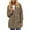 Khaki, variant on Women's Fuzzy Mid-Length Coat Two-Way Zip Long-Sleeve Hooded Jacket Warm Winter Outerwear with Zip Pockets,M,Purple
