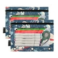 thumbnail image 2 of Astronaut Planet Rocket 2 Pack Pencil Pouch for 3 Ring Binder Smooth Zipper Folders with Pockets Clear Window Pencil Case, 2 of 6