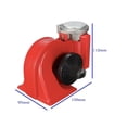 thumbnail image 4 of Bocina de aire, 12/24 V, con compresor, eléctrica, caracol pequeño, 120 dB, fuerte, compacta, bocina de aire, bocina de coche, se la la adaptaciónción , tren, Rojo Yotijar Bocina de coche eléctrico, 4 of 8