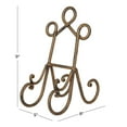 thumbnail image 4 of DecMode 5" x 9" Brown Metal Tabletop Arched Scroll Easel, 1-Piece, 4 of 9