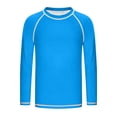 thumbnail image 6 of hengsof Boys Gradient Long Sleeve Sun Protection Swimsuit, Kids Fashion Crew Neck Quick Dry Swimwear for Beach Surf, 6 of 8