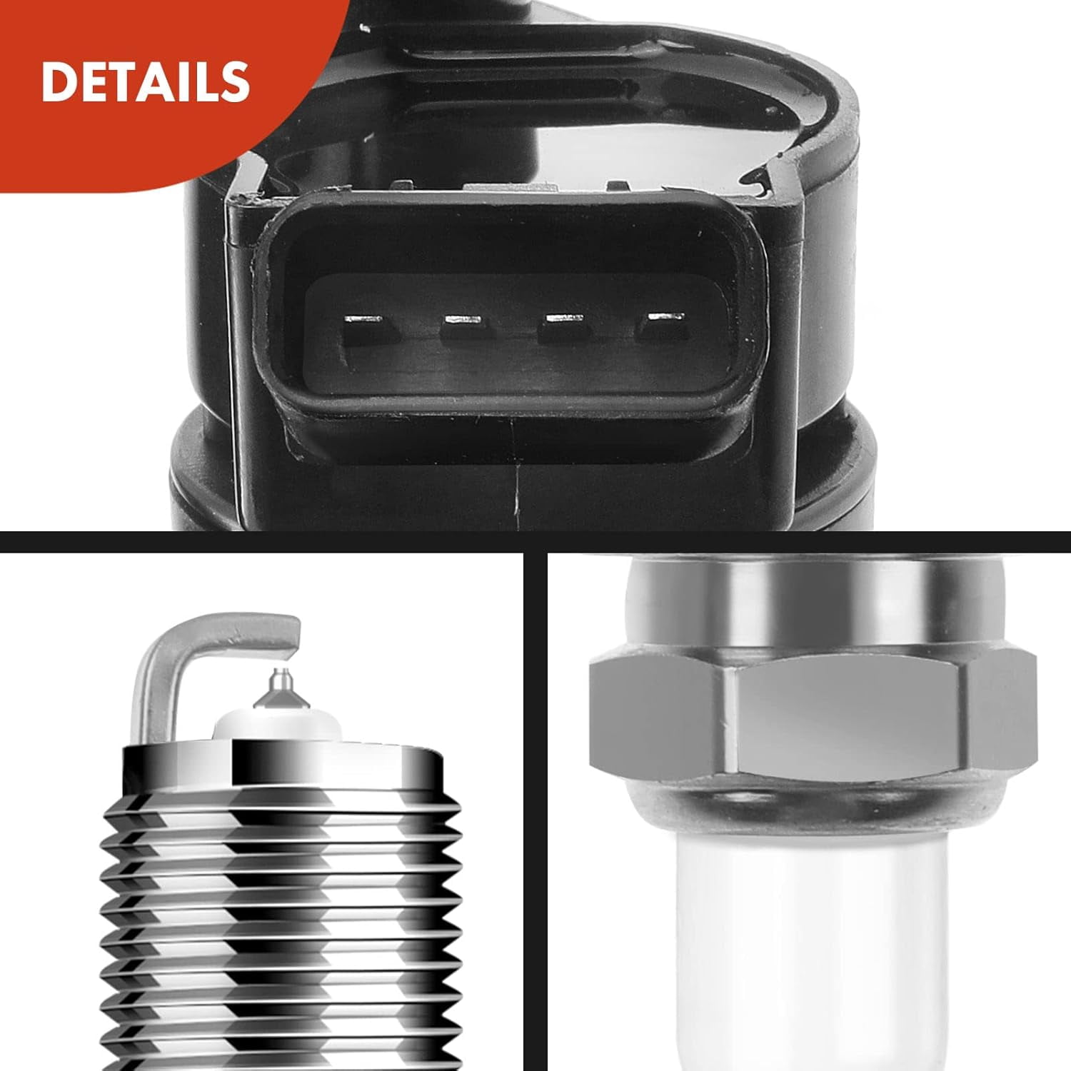 A-Premium Set of 6 Ignition Coil Pack and Iridium Spark Plugs Compatible with Toyota Camry 2005-2006, Sienna 2004-2006, Highlander 2004-2008 & Lexuss RX330 2004-2006 V6 3.3L