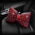 thumbnail image 1 of 2023 Shiny Rhinestone Bow Car Headrest Neck Pillow for Women Driver Back Support and Relaxation Accessory, 1 of 6