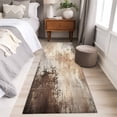 thumbnail image 4 of 2'x6' Rug Runners for Hallways Kitchen, Vintage Brown Non Slip Entryway Beside Floor Carpet Runner, Modern Abstract Art Beige Washable Laundry Room Bedroom Throw Rugs Mat for Family Pet, 4 of 8