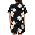 thumbnail image 3 of Picia Daisies Flowers Pajamas Sets for Women Soft Short-Sleeved Pjs with Lounge Shorts Two Piece Sleepwear-Medium, 3 of 9