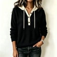 thumbnail image 5 of yillto Womens Sweater Hooded Knit Long Sleeve Sweatshirt Plus Size V Neck Loose Fashion Casual Tops, 5 of 5