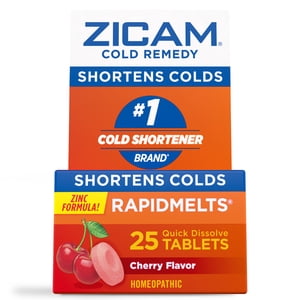 Zicam RapidMelts Cold Shortening, Cherry, 25 Tablets