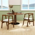 thumbnail image 2 of Costway Wooden Dining Chairs Set of 2 with Wrap-around Armrest & Padded Seat for Kitchen, 2 of 9