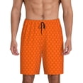 thumbnail image 1 of Balery Orange Scales Pantalones cortos de pijama de punto de algodón para hombre con cinturilla y bolsillos-3X-Large, 1 of 6