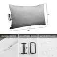 thumbnail image 3 of Outdoor Lumbar Pillows with Strap & Insert Gray Hexagonal Tiles Recliner Head Pillow Pack of 2 Gradient Honeycomb Waterproof Headrest Patio Lounge Chair Pillows for Beach Office 11x16 Inch, 3 of 9