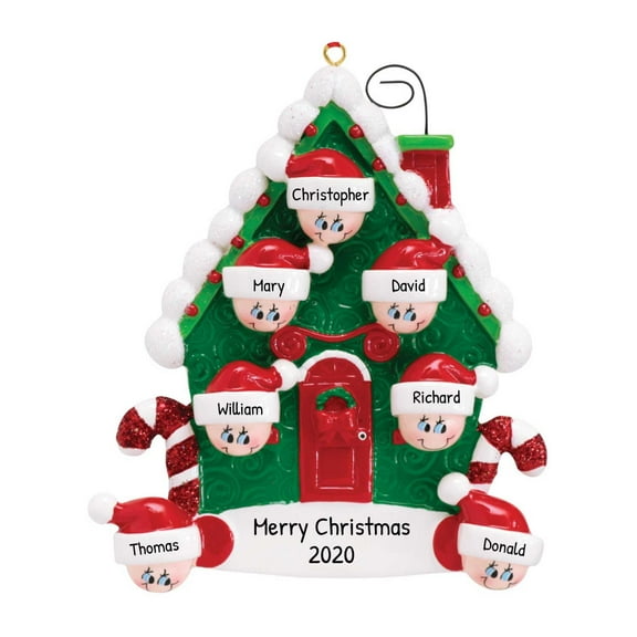 Ornaments by Elves Personalized Family of 7 in New House Ornaments 2024 for Christmas Tree