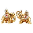 thumbnail image 4 of deevoka 1 Pair Good Luck Elephant Statues Resin Sculpture for Wedding Gift Versatile Golden, 4 of 9