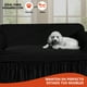 thumbnail image 5 of LABBA Fundas Elásticas para Sillones con Olanes, Juego de 3 Piezas, para Sofá Individual/Love Seat/Tres Plazas Color Negro, 5 of 5