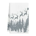 thumbnail image 2 of VOTRUDI Christmas Kitchen & Bathroom Towels, Quick Dry Soft Polyester 17.7x25.9in Gray with Reindeer/Christmas Trees, 2 of 6