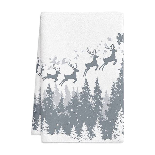 Toallas de cocina navideñas con estampado de árbol de Navidad, toalla de microfibra para baño, hogar, té, bar, cocina.