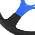 thumbnail image 2 of Volant de course universel 14 pouces, cadre en aluminium et cuir synthétique, compatible avec adaptateur de moyeu à 6 trous, bleu, 2 of 4