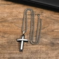thumbnail image 3 of PAURO Men's Stainless Steel Vintage Chunky Cross Pendant Necklaces Hip Hop Jewelry Pendant Only, 3 of 5