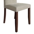 thumbnail image 5 of Castle Place Corduroy Glam Velvet Upholstered Dining Chairs, Cream, Set of 2, 5 of 9