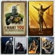 thumbnail image 2 of Dark Souls i Want You For A Warrior of Sunlight Movie Game Posters Para sala de estar, pintura en lienzo, arte, decoración de pared del hogar, 2 of 4