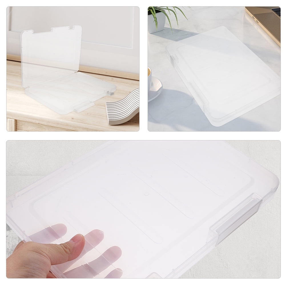 KAKOWELY 6Pcs Paper Storage Containers with Rectangular Shape and PP Material for Office and Home Use