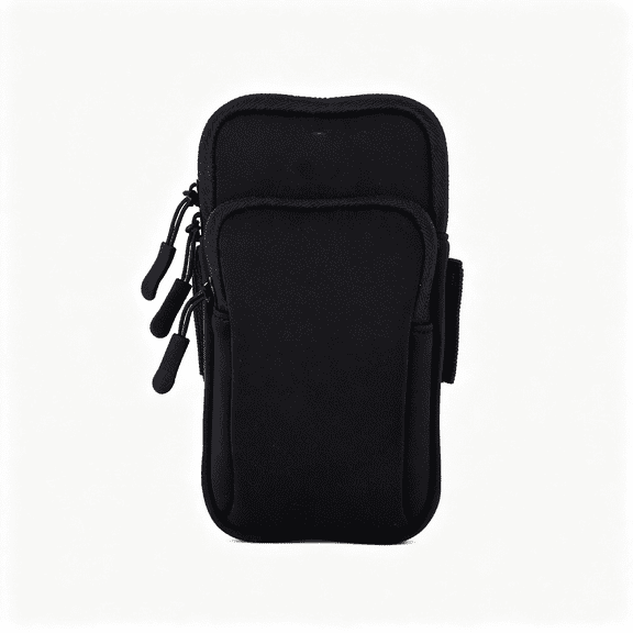 GJX Phone Holder for Running Armband Pouch, Smartphone Arm Bag with Earphone Hole, Cell Phone Arm Band Sleeve Fit Sport Gym Hiking, Arm Bag