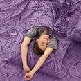 thumbnail image 5 of LUX Décor Paisley King Sheet Set – 6 Piece Ultra-Soft Microfiber Bed Sheets with Flat Sheet, 16 Inches Deep Pocket Fitted Sheet & 4 Pillowcases, Breathable, Bedroom Decor, Oeko-TEX – Purple, 5 of 7