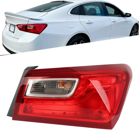 ALL-CARB Outer Passenger Side Rear Brake Tail Light Assembly Replacement for 2016-2020 Chevy Malibu Right Tail Lamp 84132377 GM2805122