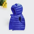 thumbnail image 4 of PEZHADA Girls Warm Vest Winter Boys Thicken Waistcoat Kids Outerwear Vest Cotton Jackets Blue, 4 of 8