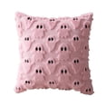thumbnail image 2 of Halloween Pillow Cover, Pink Ghost Halloween Decor, Fluffy Ghost Plush 18X18 Inch Pillow Case, Pink Decor for Cozy Bedroom and Living Room, Hidden Zipper Closure Decorative, 2 of 7