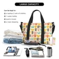 thumbnail image 6 of Zufioo Vintage Cup Pattern Hand-held Travel Bag, Waterproof Adjustable Shoulder Strap Crossbody Duffel Bag, Suitable for Work, Short trips, Sports, 6 of 8