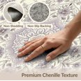 thumbnail image 6 of ODIKA 8'x10' Washable Area Rug Durable, Non-Slip Purple Lilac Ornamental Scrolling Border Lavendar Pink Wisteria for Living Room, Under Sectional, Family, 6 of 7