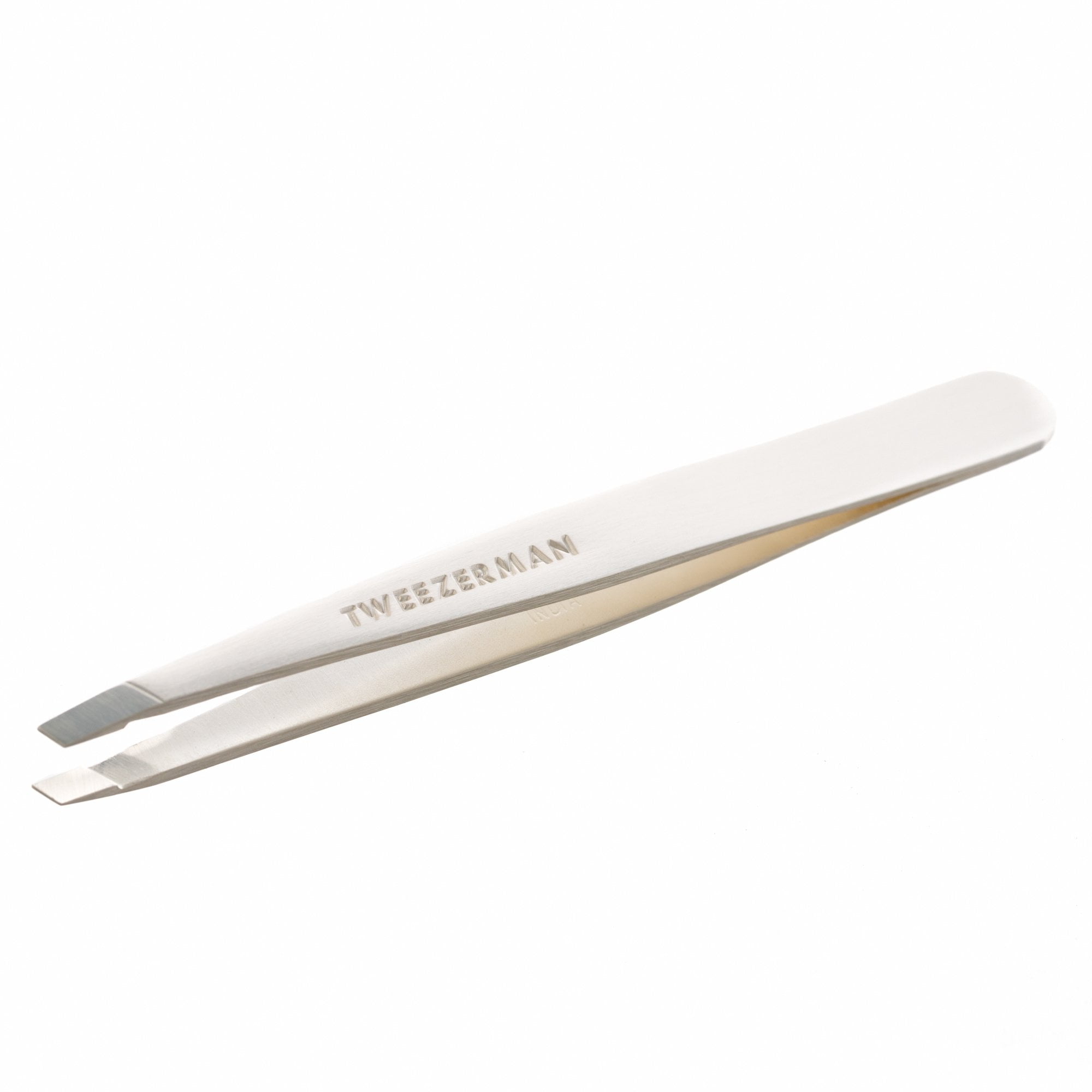 Platinum Silver Slant Tweezer