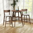 thumbnail image 6 of Kevinplus Wooden Bar Chairs Set of 2, Modern Soft Upholstered Kitchen Island Chairs, Counter Height Stool with Backrest,Wooden Frame Chairs with Footrest for Pub,Living Room,Restaurant,OAK, 6 of 15