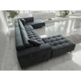thumbnail image 5 of Stendmar 4pc 117" to 153"  Modern Dark Gray Microfiber Sectional Couch Sofa S1107RDG, 5 of 6
