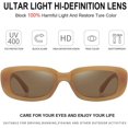 thumbnail image 3 of Gafas de sol rectangulares para mujer, gafas de sol de moda retro UV, 3 of 5