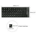 thumbnail image 2 of Etiquetas de teclado hebreo para PC, etiquetas de teclado con fondo negro y letras blancas, 2 piezas, 2 of 3