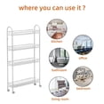 thumbnail image 4 of Ktaxon 4-Tier Utility Cart Mesh Rolling Storage Cart Kitchen Storage Cart on Wheels, 4 of 10