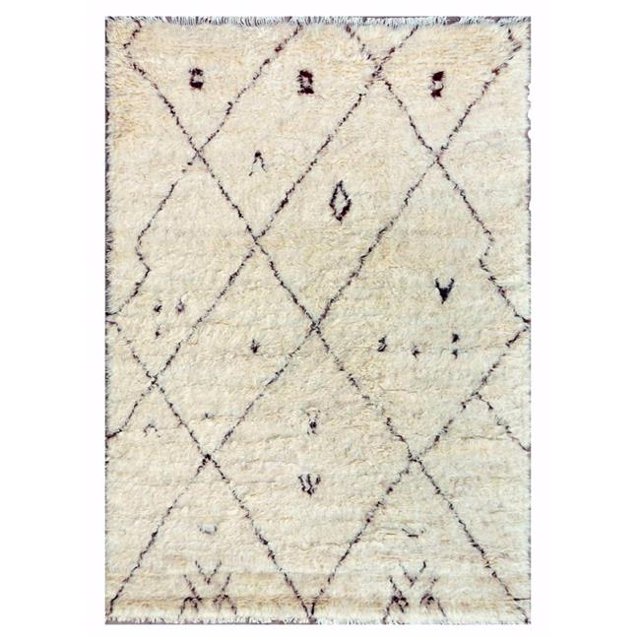 Pasargad Home PSL-3298 5x8 Moroccan Collection Hand-Knotted Wool Area Rug, 4 ft. 11 in. x 8 ft. 2 in.