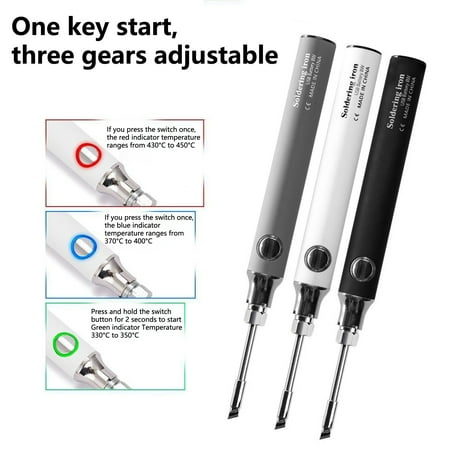 

LA TALUS Wireless Welding Tool Multifunctional Automatic Sleep Mode Battery Welding USB Rechargeable 5V 8W Mini Portable Electric Welding Solder Iron for Electronic Devices White One Size