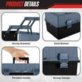 thumbnail image 3 of Stalwart Plastic Tool Box Organizer - 15.94in 3-Tier Portable Toolbox or Tackle Box Organizer, Gray, 3 of 7
