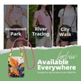 thumbnail image 7 of Lightweight Crossbody Cell Phone Purse Bag with Arm Band, Wallet & Key Pouch for Walking, Travel and Hiking, Leafs Vibe, Fuchusia, 7 of 7