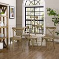 thumbnail image 2 of Modern Contemporary Urban Design Dining Kitchen Room Side Chair, Set of Four, Wood, Natural, 2 of 5