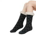 thumbnail image 2 of Fuzzy Socks for Women No Show Fall Fashion Must Haves Foot Warmer Ankle Cozy Winter Socks Dark Gray, 2 of 5