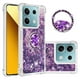 thumbnail image 1 of Funda para Xiaomi Redmi Note 13 5G con Brillo Líquido Flotante, Purpurina, Parachoques y Anillo Giratorio Soporte, 1 of 5