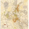 thumbnail image 2 of Vintage Maps 15x15 Black Ornate Wood Framed with Double Matting Museum Art Print Titled - Canberra Australia 1927, 2 of 4
