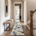thumbnail image 6 of World Rug Gallery Modern Geometric Design Area Rug - YELLOW 2'x7', 6 of 8
