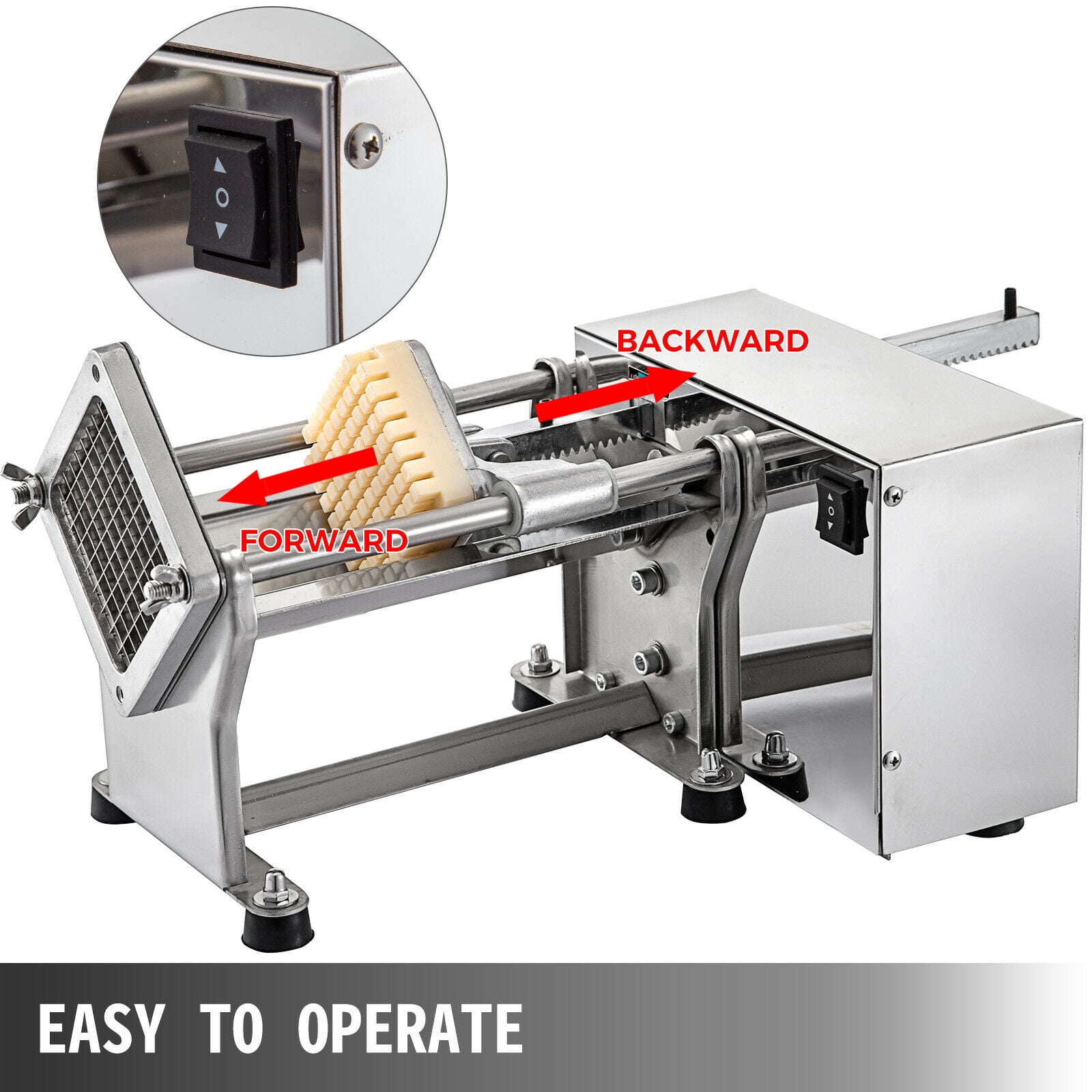 VEVOR Electric Fry Cutter Electric Potato Cutter with 4 Blades French Fries  Cutter 