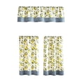 thumbnail image 2 of 3-Piece Kitchen Curtain Set with Lemon Print Design, Small Coffee Curtains for Basement and Window, Heat Insulating Light Filtering Curtains for Home, 2 of 7