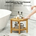 thumbnail image 2 of Giantex Banc de Douche d'Angle, Repose-Pieds de Douche pour Raser les Jambes, Repose-Pieds de Douche avec Tablette de Rangement, 2 of 7